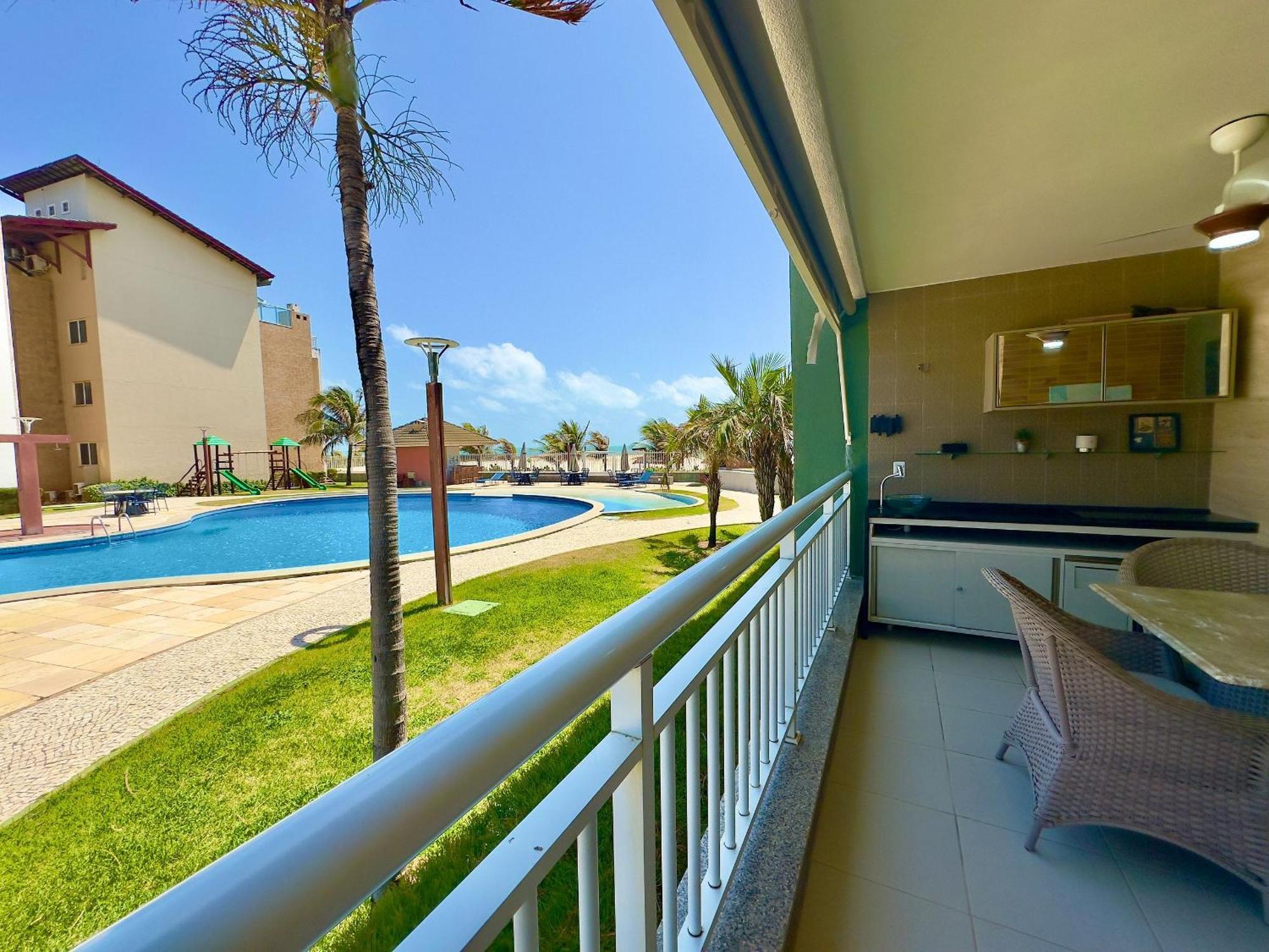 Terramaris - Aptos Vista Mar, Pe Na Areia, Vizinho Ao B Park Aquiraz Dış mekan fotoğraf